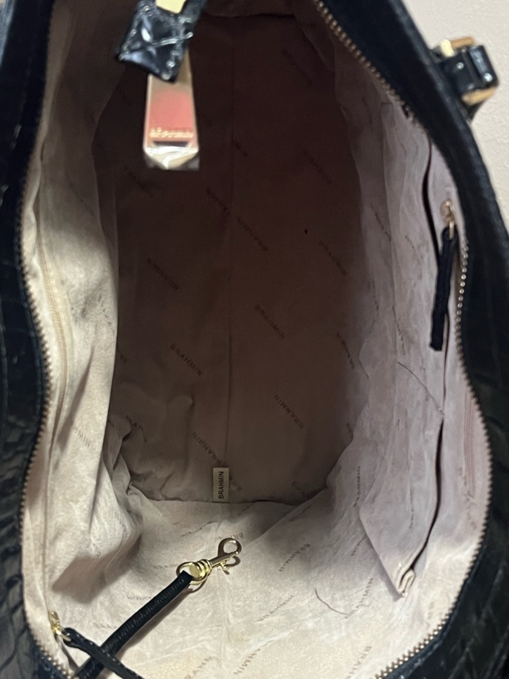 Brahmin Ezra Black Melbourne Tote with Matching Wallet - Picture 11 of 14